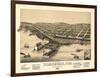 Washburn, Wisconsin - Panoramic Map-Lantern Press-Framed Art Print