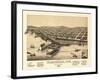 Washburn, Wisconsin - Panoramic Map-Lantern Press-Framed Art Print