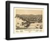 Washburn, Wisconsin - Panoramic Map-Lantern Press-Framed Art Print