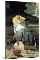 Washerwoman by the River, 1860-Paul Camille Guigou-Mounted Giclee Print