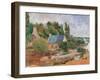 Washerwomen at Pont Aven-Paul Gauguin-Framed Art Print