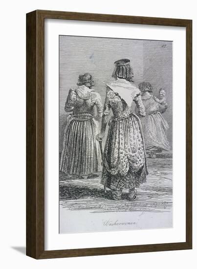 Washerwomen, Cries of London, (C1819)-John Thomas Smith-Framed Giclee Print