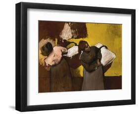 Washerwomen Delivering the Laundry, 1876/78-Edgar Degas-Framed Giclee Print