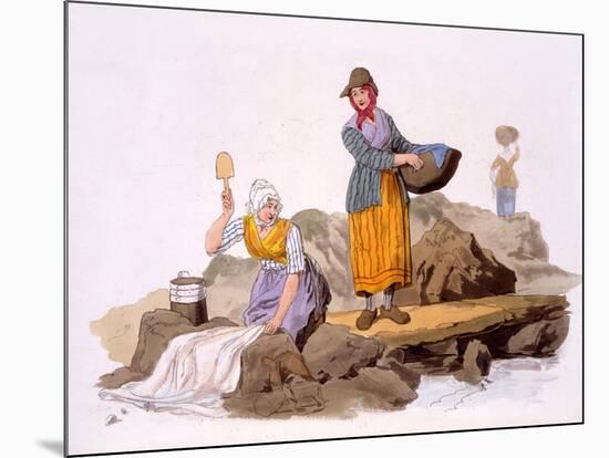 Washerwomen, from the Costumes of Great Britain, Pub. by Henry Miller, 1805-William Henry Pyne-Mounted Giclee Print