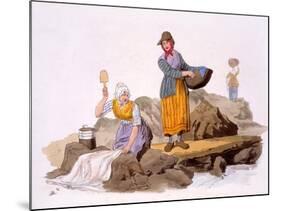 Washerwomen, from the Costumes of Great Britain, Pub. by Henry Miller, 1805-William Henry Pyne-Mounted Giclee Print