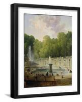 Washerwomen in a Park-Hubert Robert-Framed Giclee Print