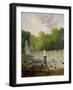 Washerwomen in a Park-Hubert Robert-Framed Giclee Print