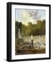 Washerwomen in a Park-Hubert Robert-Framed Giclee Print