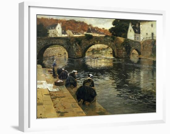 Washerwomen in the Morning at Quimperle, 1902-Fritz Thaulow-Framed Giclee Print