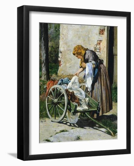 Washerwomen Near Florence, 1862-Silvestro Lega-Framed Giclee Print