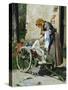 Washerwomen Near Florence, 1862-Silvestro Lega-Stretched Canvas