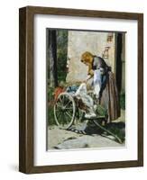 Washerwomen Near Florence, 1862-Silvestro Lega-Framed Giclee Print