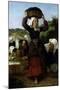 Washerwomen of Fouesnant-William Adolphe Bouguereau-Mounted Art Print