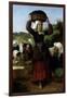 Washerwomen of Fouesnant-William Adolphe Bouguereau-Framed Art Print