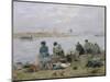 Washerwomen on Banks of Touques River Near Trouville-Eugène Boudin-Mounted Giclee Print