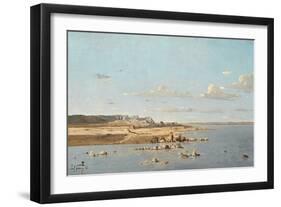 Washerwomen on the Banks of the Durance, 1866-Paul Camille Guigou-Framed Giclee Print