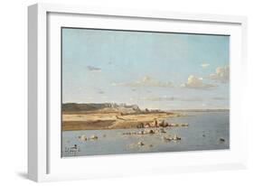 Washerwomen on the Banks of the Durance, 1866-Paul Camille Guigou-Framed Giclee Print