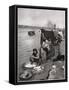 Washerwomen on the Banks of the Tigris, Baghdad, Iraq, 1925-A Kerim-Framed Stretched Canvas