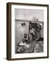 Washerwomen on the Banks of the Tigris, Baghdad, Iraq, 1925-A Kerim-Framed Giclee Print