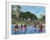 Washerwomen on the River Chagres. Matach’N. Panama Canal-null-Framed Giclee Print