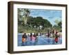 Washerwomen on the River Chagres. Matach’N. Panama Canal-null-Framed Giclee Print