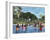 Washerwomen on the River Chagres. Matach’N. Panama Canal-null-Framed Giclee Print