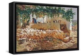 Washerwomen-Antonio Munoz Degrain-Framed Stretched Canvas