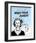 Washhands-Retroplanet-Framed Giclee Print