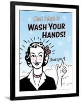 Washhands-Retroplanet-Framed Giclee Print