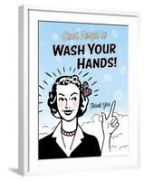 Washhands-Retroplanet-Framed Giclee Print