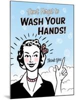 Washhands-Retroplanet-Mounted Giclee Print