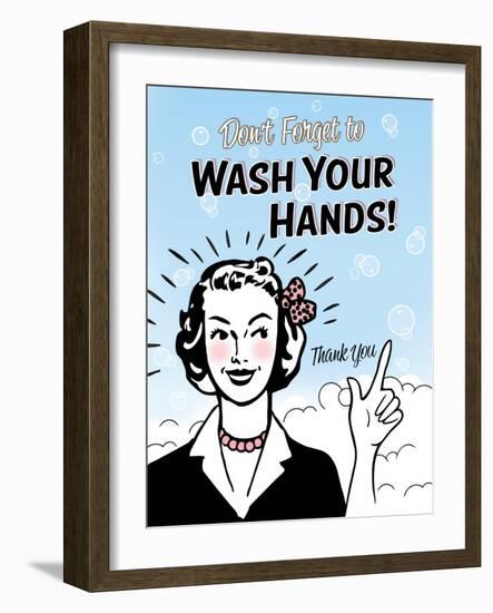 Washhands-Retroplanet-Framed Giclee Print