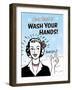 Washhands-Retroplanet-Framed Giclee Print