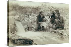 Washing and panning gold, Rockerville, 1889-John C. H. Grabill-Stretched Canvas
