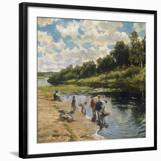 Washing at the River Bank, 1922-Vladimir Egorovic Makovsky-Framed Giclee Print