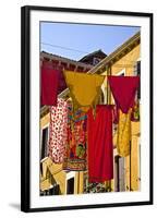 Washing Day, Laundry Drying, Castello, Venice, UNESCO World Heritage Site, Veneto, Italy, Europe-Guy Thouvenin-Framed Photographic Print