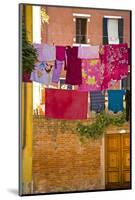 Washing Day, Laundry Drying, Castello, Venice, UNESCO World Heritage Site, Veneto, Italy, Europe-Guy Thouvenin-Mounted Photographic Print
