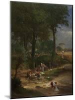 Washing Day Near Perugia, 1873-George Snr. Inness-Mounted Premium Giclee Print