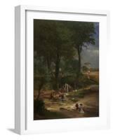Washing Day Near Perugia, 1873-George Snr. Inness-Framed Giclee Print