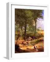 Washing Day Near Perugia, Italy, 1873-George Snr. Inness-Framed Giclee Print