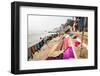 Washing drying on ghats next to the River Ganges, Varanasi, Uttar Pradesh, India, Asia-Matthew Williams-Ellis-Framed Photographic Print