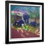 Washing Elephants, Sri Lanka, 1995-Andrew Macara-Framed Giclee Print