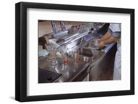 Washing Glasses at Diner-William P. Gottlieb-Framed Photographic Print