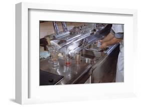 Washing Glasses at Diner-William P. Gottlieb-Framed Photographic Print