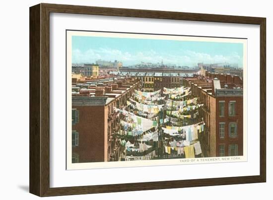 Washing Hanging in New York Tenement-null-Framed Art Print