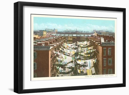 Washing Hanging in New York Tenement-null-Framed Art Print