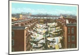 Washing Hanging in New York Tenement-null-Mounted Art Print