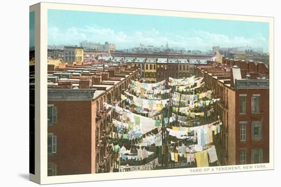 Washing Hanging in New York Tenement-null-Stretched Canvas