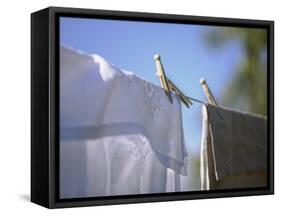 Washing Hanging on the Line-Roland Krieg-Framed Stretched Canvas