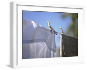 Washing Hanging on the Line-Roland Krieg-Framed Photographic Print